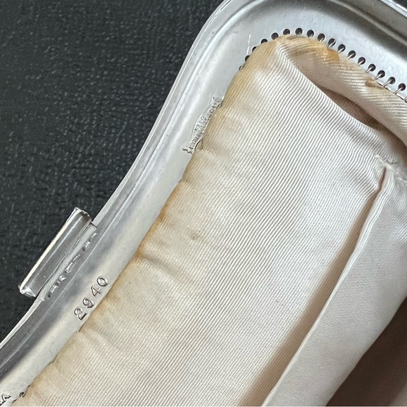 Whiting and Davis Silver Mesh Evening Bag with Rhinestone Clasp - Picture 5 of 12